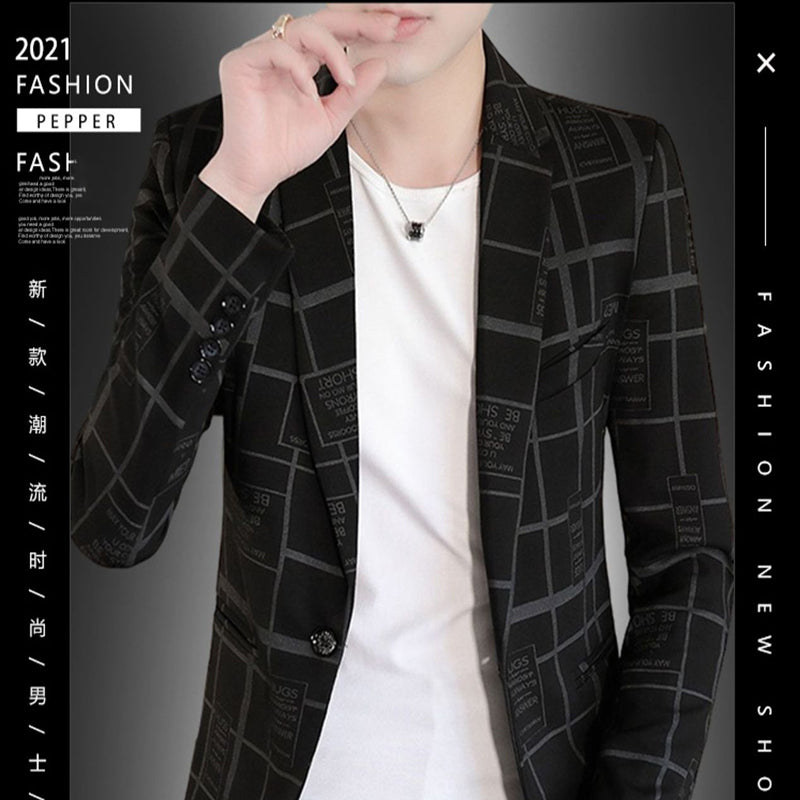🍁Nieuwe releases in de herfst🍁Heren slim-fit enkelrijs blazer