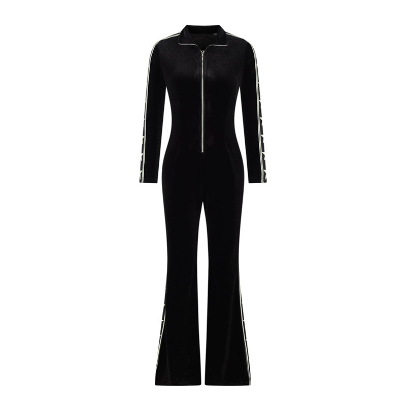 ✨New Arrival✨Women's Zip-Up Bell Bottom Jumpsuit