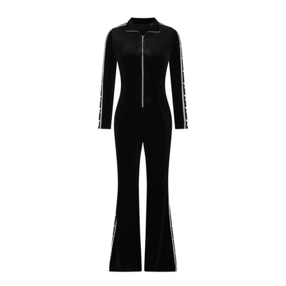 ✨New Arrival✨Women's Zip-Up Bell Bottom Jumpsuit
