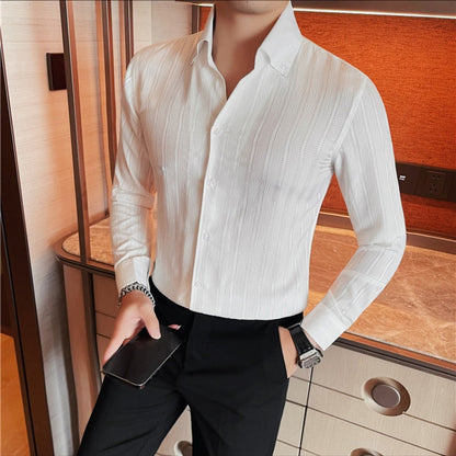 🔥🖤Early Black Friday Sale🔥Men's V-Neck Dress Shirt