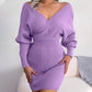🎅Xmas Sales - 50% OFF🎄Sexy Knit Mini Dress with Batwing Long Sleeves