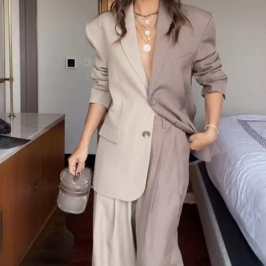 🎊Christmas sale - 44% Off🎊Women's Two-tone Loose Fit Suit