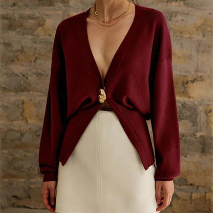 ✨New Arrival✨Women’s Elegant One Button Knit Sweater Cardigan