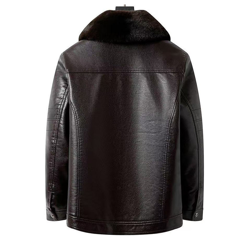 ✨New Arrival✨Men's Winter Leather Jacket With Plush Lining