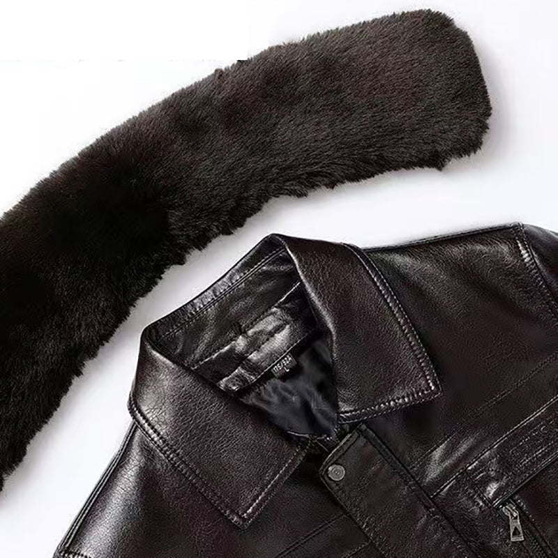 ✨New Arrival✨Men's Winter Leather Jacket With Plush Lining