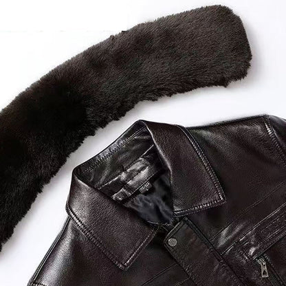 ✨New Arrival✨Men's Winter Leather Jacket With Plush Lining