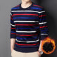 🔥Give the elders a warm winter🍃Men's warm striped comfortable and fashionable sweater