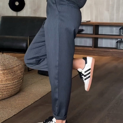 Unisex High Waist Casual Straight Blazer Pants