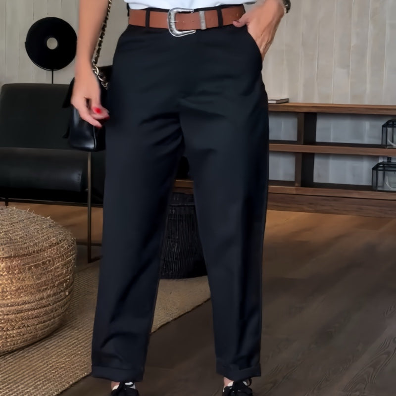 Unisex High Waist Casual Straight Blazer Pants