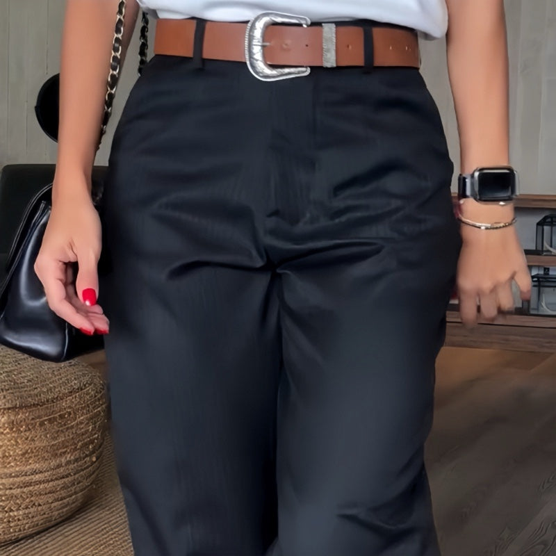 Unisex High Waist Casual Straight Blazer Pants