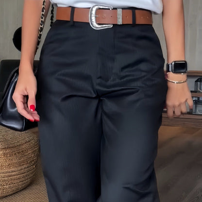 Unisex High Waist Casual Straight Blazer Pants