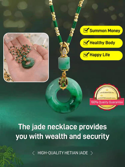 Valentine's Day Gifts——Hetian Jade Blessing and Safety Button