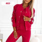 ❤️Limited Sale 50% OFF❤️Women's Three-piece Baseball Jacket And Pants Set