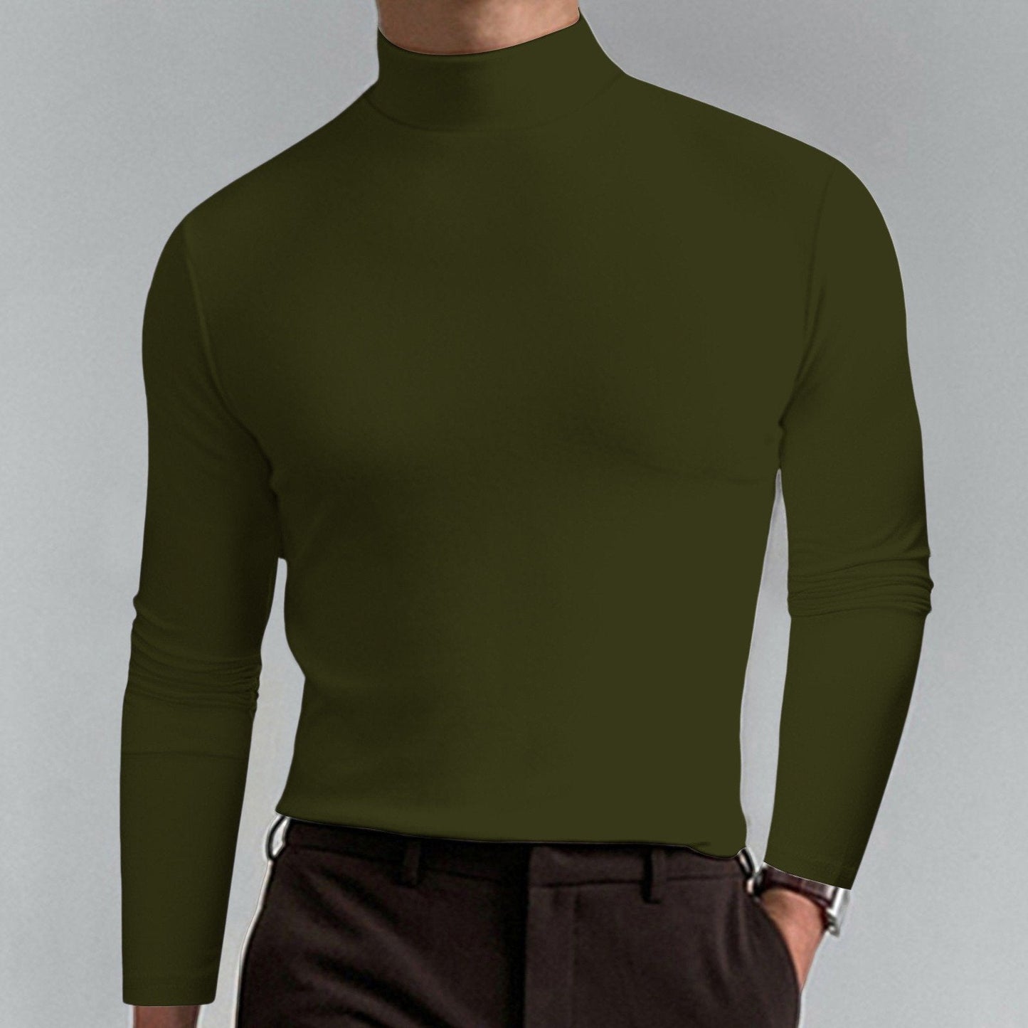 🖤Black Friday Sale:50% OFF🔥Mens High Neck Slim Fit Long Sleeve T-shirt