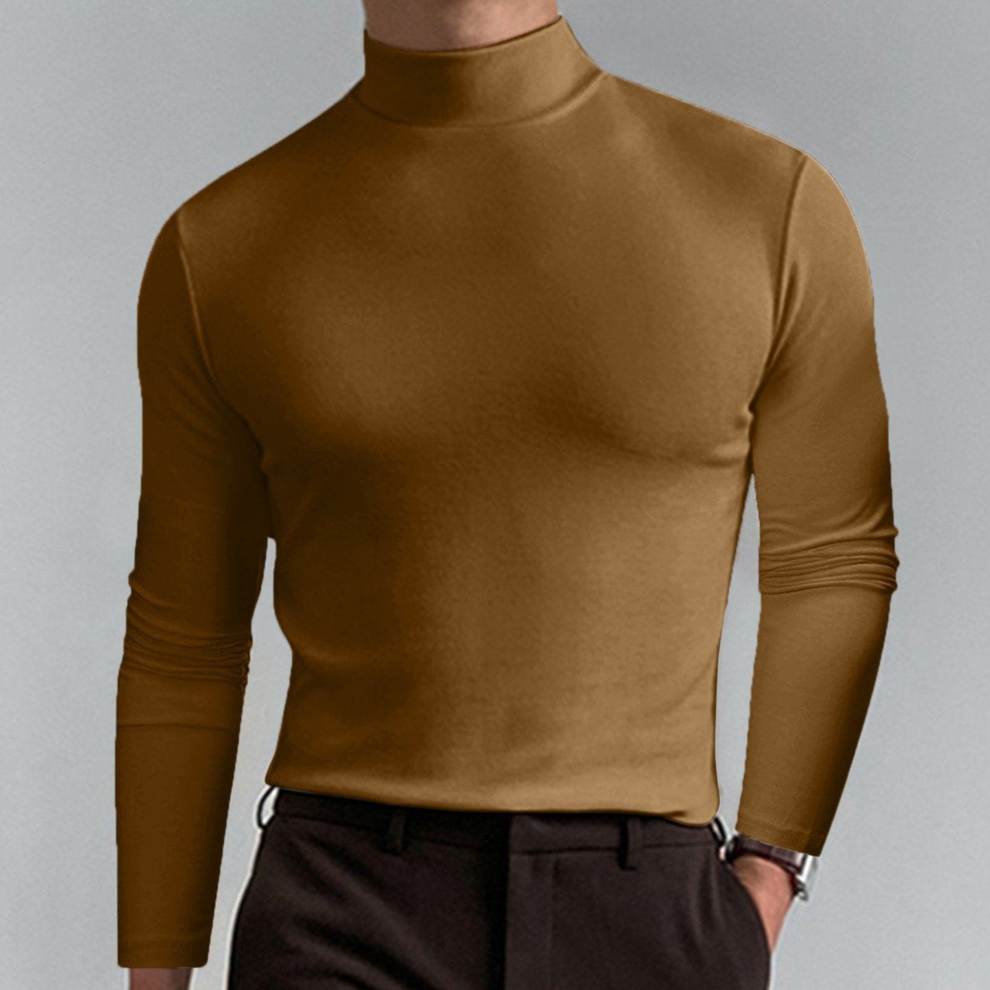 🖤Black Friday Sale:50% OFF🔥Mens High Neck Slim Fit Long Sleeve T-shirt