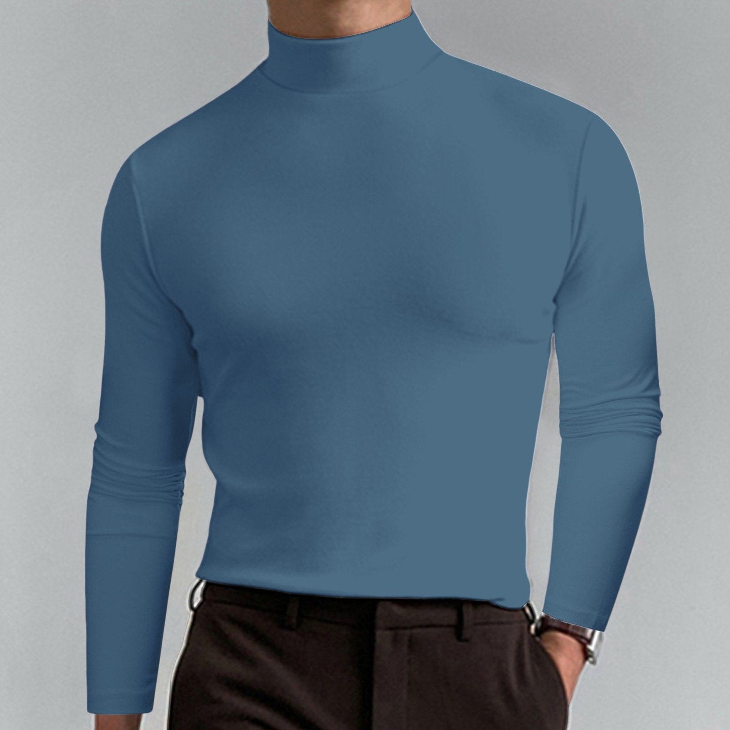 🖤Black Friday Sale:50% OFF🔥Mens High Neck Slim Fit Long Sleeve T-shirt