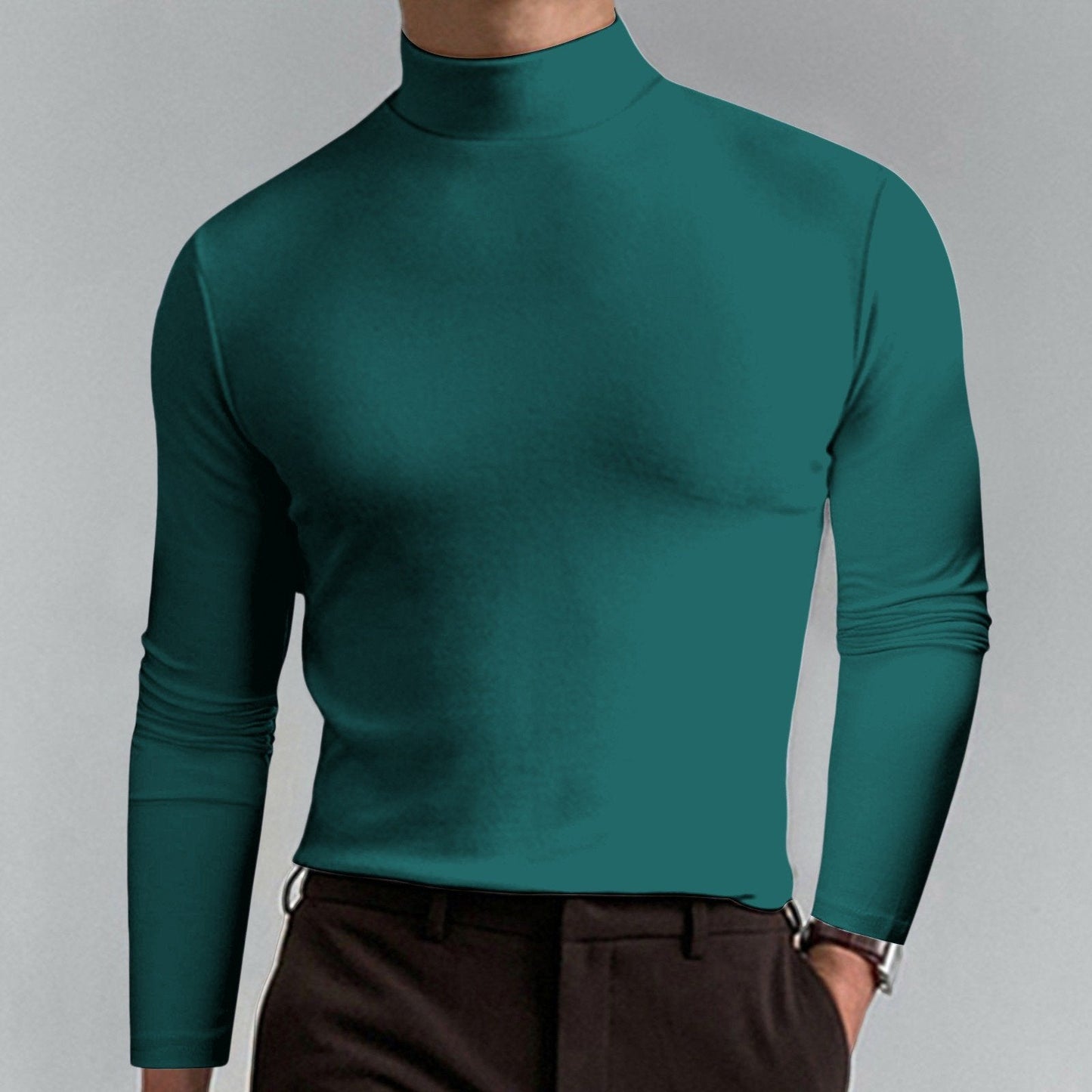 🖤Black Friday Sale:50% OFF🔥Mens High Neck Slim Fit Long Sleeve T-shirt
