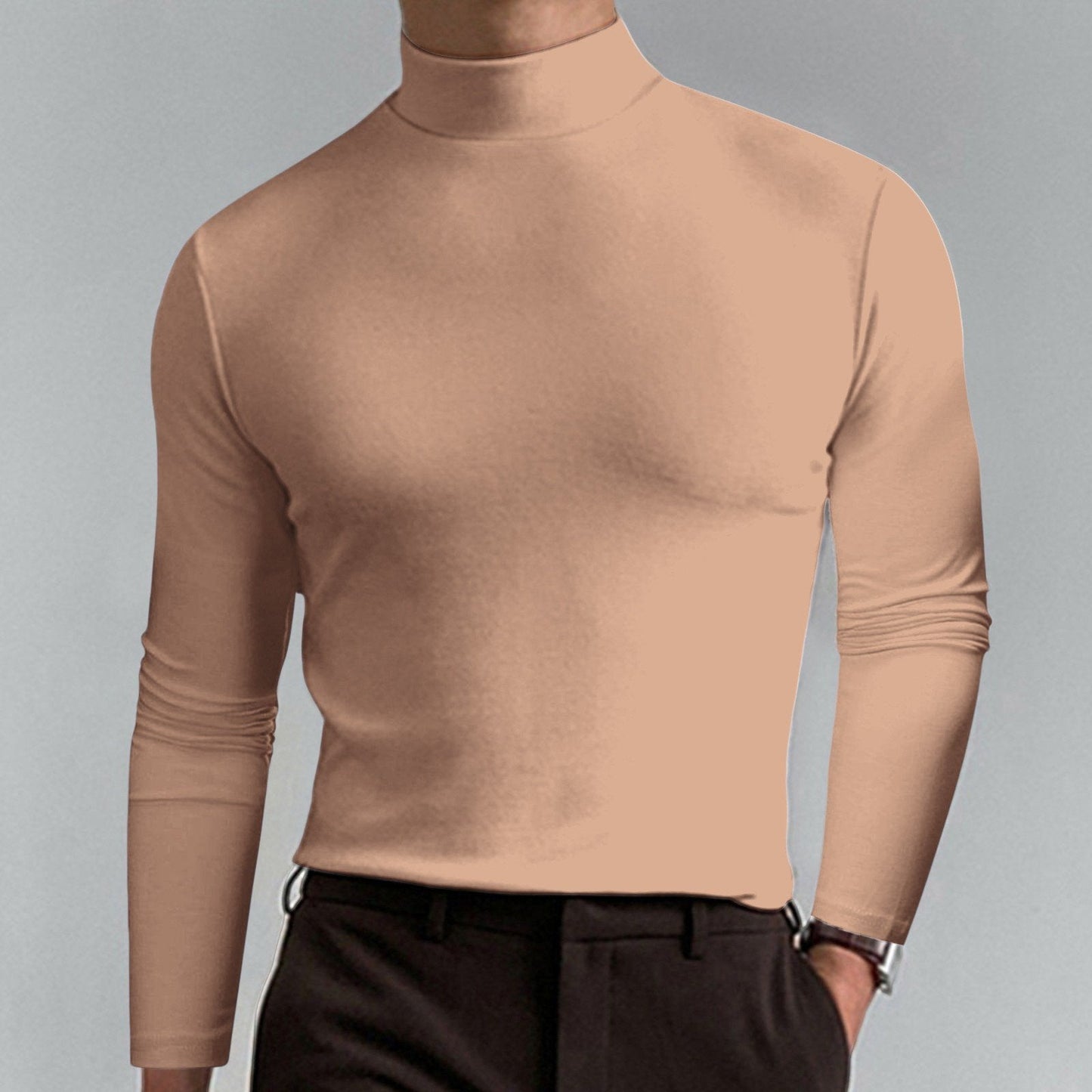 🖤Black Friday Sale:50% OFF🔥Mens High Neck Slim Fit Long Sleeve T-shirt