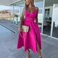 👗Summer New💕Women’s Spaghetti Straps High Slit Dress | Adjustable Spaghetti Straps | Side Thigh Split