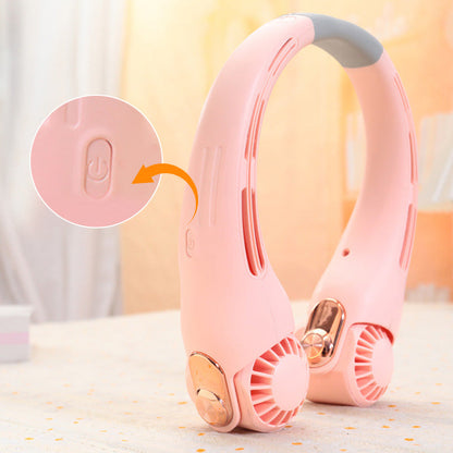 2026 HOT SALE50K+ SOLD! Neck Air Conditioner Fan – Ultra‑quiet, 360° rotating, 3 speeds. Hands‑free cooling, long battery. Summer essential!