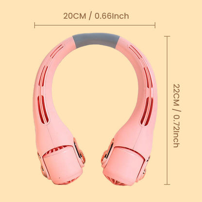 2026 HOT SALE50K+ SOLD! Neck Air Conditioner Fan – Ultra‑quiet, 360° rotating, 3 speeds. Hands‑free cooling, long battery. Summer essential!