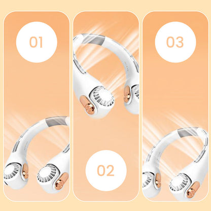 2026 HOT SALE50K+ SOLD! Neck Air Conditioner Fan – Ultra‑quiet, 360° rotating, 3 speeds. Hands‑free cooling, long battery. Summer essential!