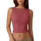 💖Top corto a collo alto e vestibilità aderente stile Y2k