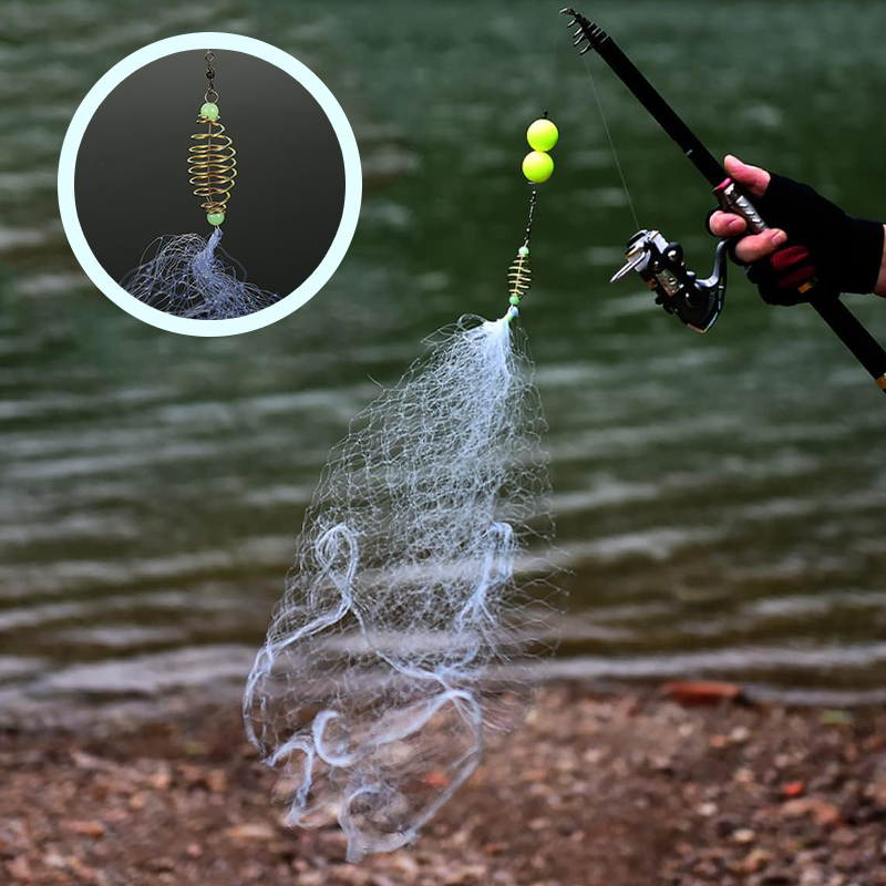 🔥Vente chaude 2025 -50 %🔥Filet maillant de pêche avec piège à appâts à ressort