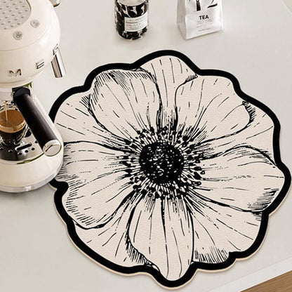 💥Blumenförmige Abtropfmatte für die Küchentheke💧