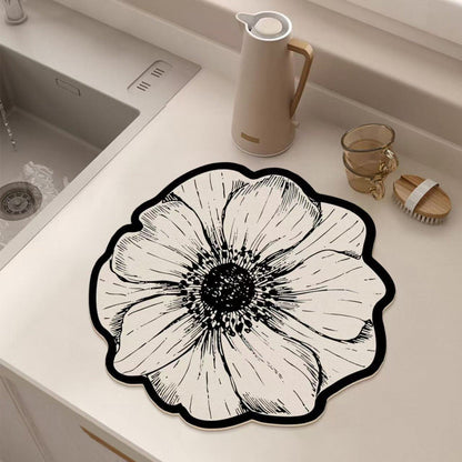💥Blumenförmige Abtropfmatte für die Küchentheke💧