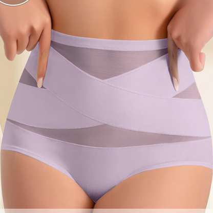 Last Day-Buy 1 Get 3 PacksPlus-Size High-Waist Cross Tummy Control Panties