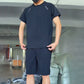 Short a maglietta casual leggero da uomo set a 2 pezzi