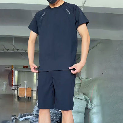 Short a maglietta casual leggero da uomo set a 2 pezzi
