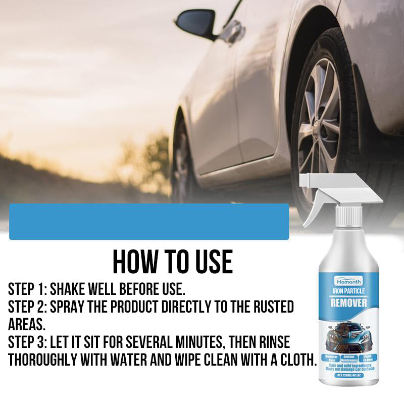 Spray de óxido y partículas de hierro de automóvil