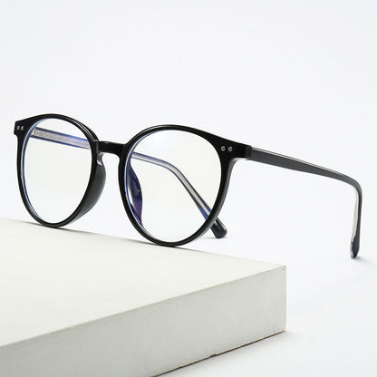 Gafas enmarcadas retro translúcidas con lentes de filtrado de luz azul