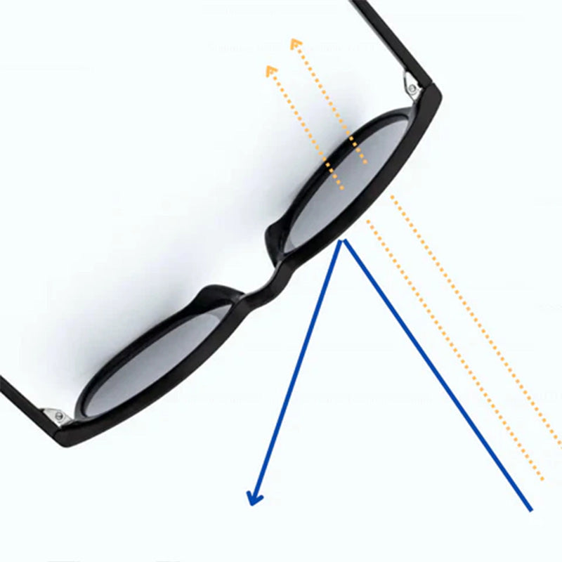 Gafas enmarcadas retro translúcidas con lentes de filtrado de luz azul