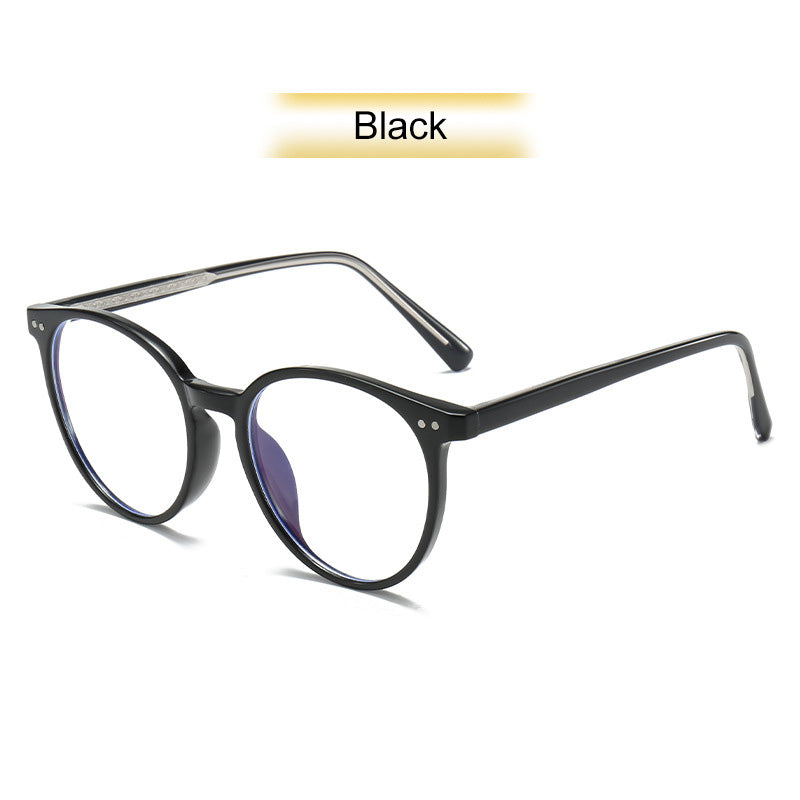 Gafas enmarcadas retro translúcidas con lentes de filtrado de luz azul