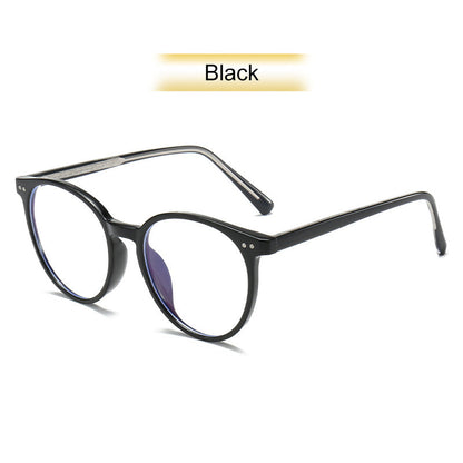 Gafas enmarcadas retro translúcidas con lentes de filtrado de luz azul