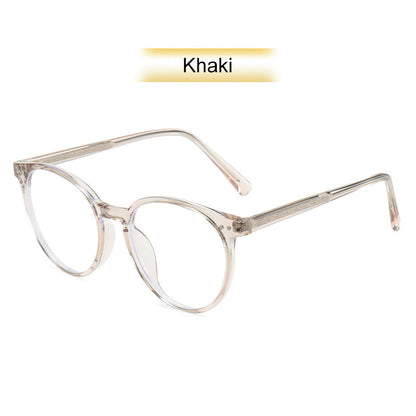 Gafas enmarcadas retro translúcidas con lentes de filtrado de luz azul