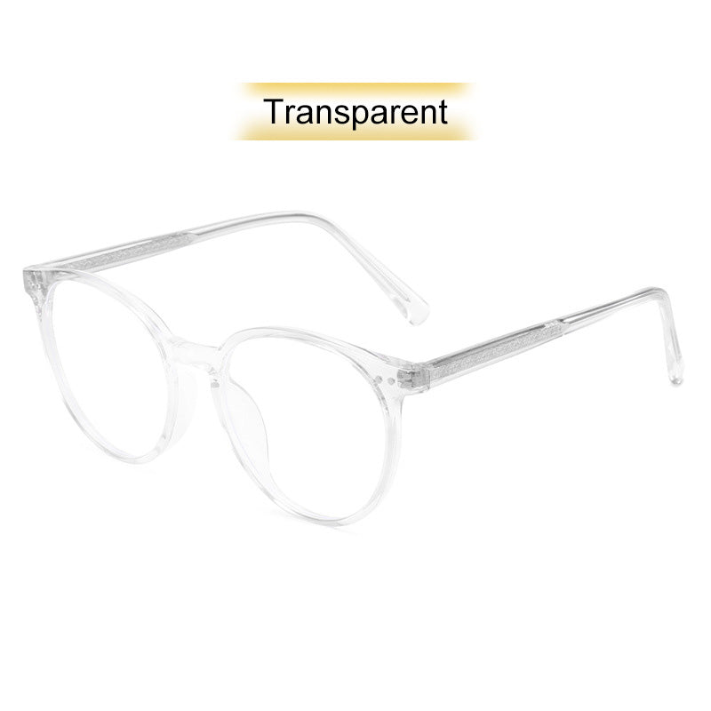 Gafas enmarcadas retro translúcidas con lentes de filtrado de luz azul