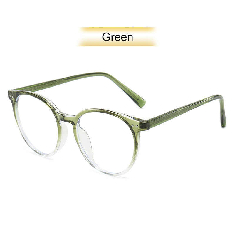 Gafas enmarcadas retro translúcidas con lentes de filtrado de luz azul