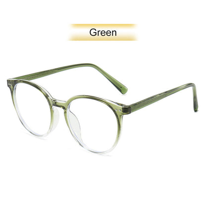 Gafas enmarcadas retro translúcidas con lentes de filtrado de luz azul