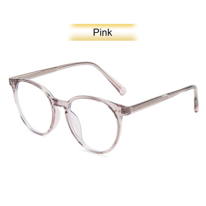 Gafas enmarcadas retro translúcidas con lentes de filtrado de luz azul