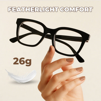 Gafas de marco ancho de moda ligera anti-azul