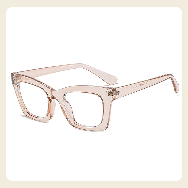 Gafas de marco ancho de moda ligera anti-azul