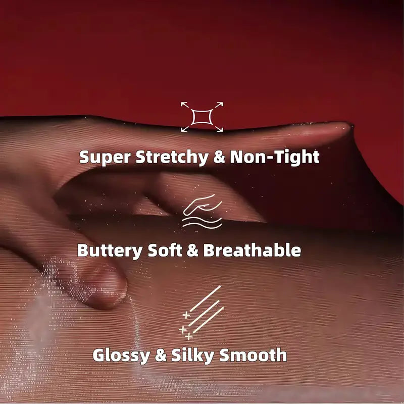 💖 Everyday Comfort 👑 Women's High-Waisted Sheer Shiny Tights – Buy 1 Get 1 Free