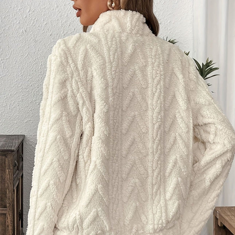 💖Black Friday Mega Deal – 50% off!💖☀️Half-Zip Fuzzy Sweatshirt 🍂 Cloud-Soft + Roomy Pockets – Comfy Daily/Lounge