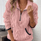 💖Black Friday Mega Deal – 50% off!💖☀️Half-Zip Fuzzy Sweatshirt 🍂 Cloud-Soft + Roomy Pockets – Comfy Daily/Lounge