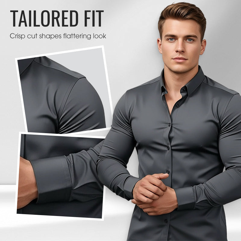 💖Black Friday Mega Deal – 50% off!💖 ⏰Men's Solid Color Lapel Long Sleeve Button-Down Shirts