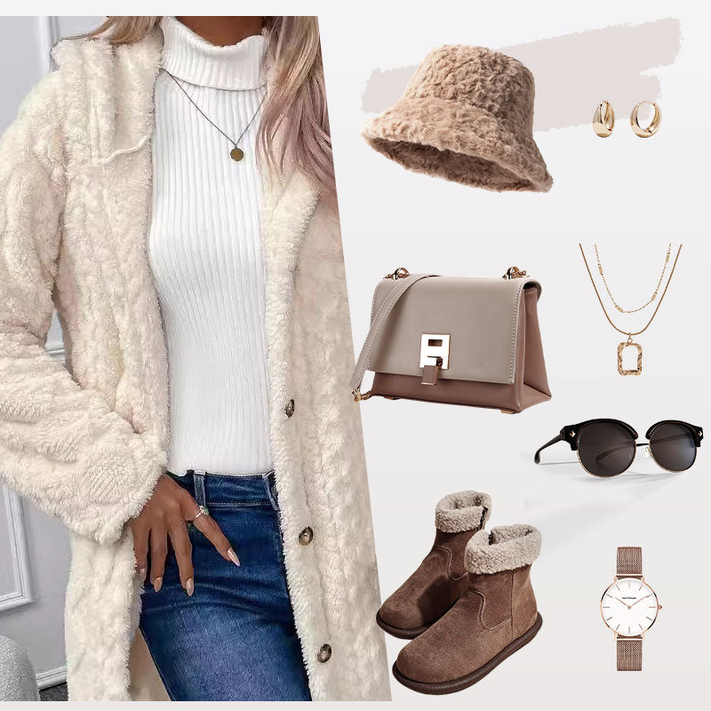 💖Black Friday Mega Deal – 50% off!💖❄️ Quilted Winter Style 🧶 Women's Diamond-Pattern Hooded Warm Jacket with Side-Hem Buttons